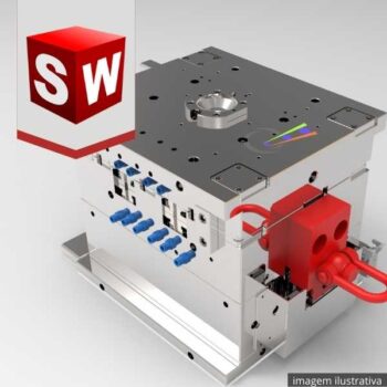 Curso de SolidWorks – Projeto do Porta Moldes do Molde de Injeção