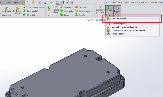 SolidWorks Trabalhando com o recurso de curvas